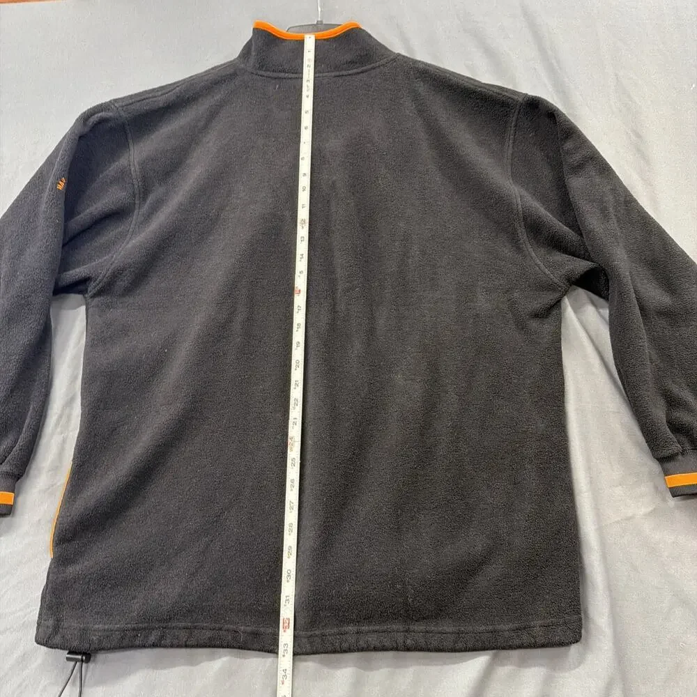 Harley-Davidson Fleece Jacket Men XL Black 1/4 Zip Embroidered Logo Softshell